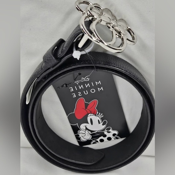 Disney Black Belt with Silver minie mouse Buckle - Picture 2 of 6